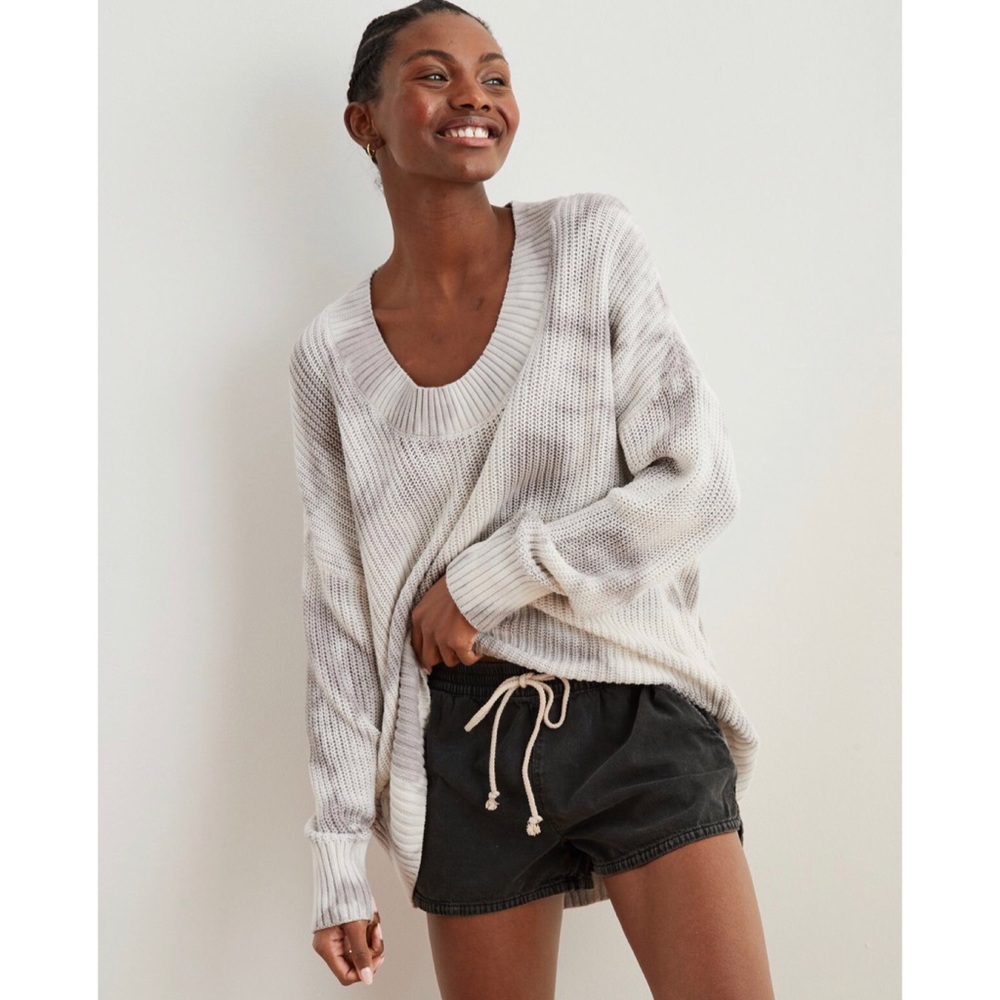 NEW [Aerie] Open Knit Oversized Tie Dye Sweater - Picture 10 of 14